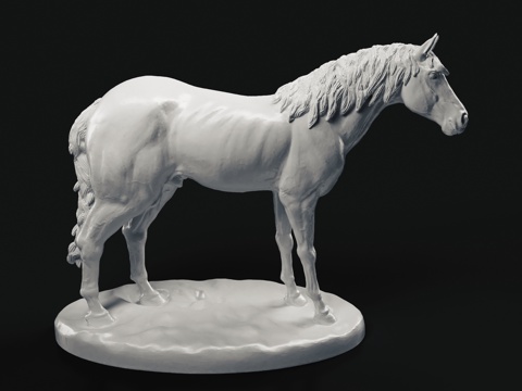  马 雕塑 奔马3d模型 