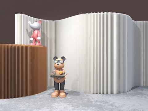  造型多变屏风 拉伸置物架 客厅玄关屏风 软屏风 移动隔断 推su模型 