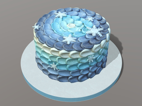  食物饮料 奶油蛋糕 巧克力蛋糕 双层蛋糕 生日蛋糕3d模型 