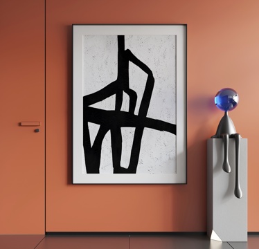  现代挂画 现代抽象挂画 现代极简挂画 现代简约挂画3d模型 