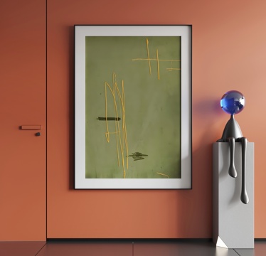  现代挂画 现代抽象挂画 现代极简挂画 现代简约挂画su模型 