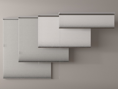  百叶帘 卷帘 拉帘3d模型 