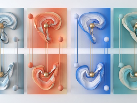  墙饰3d模型 