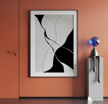  现代挂画 现代抽象挂画 现代极简挂画 现代简约挂画3d模型 