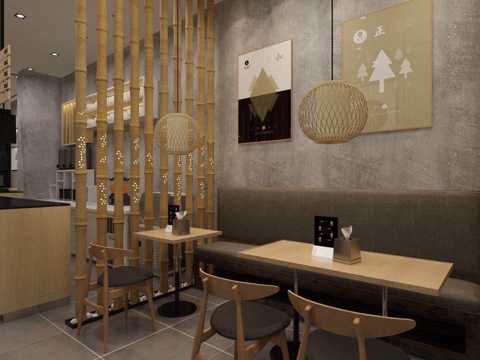  奶咖店面施工图cad施工图 