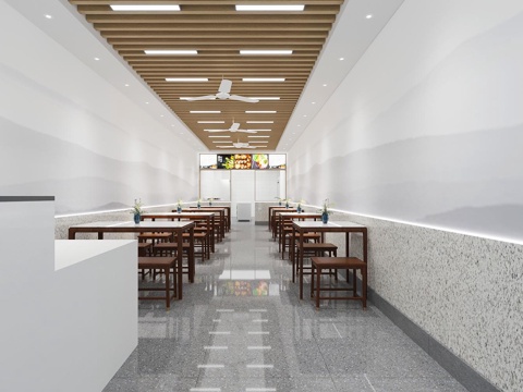  餐饮店 快餐店 小吃店 餐馆3d模型 