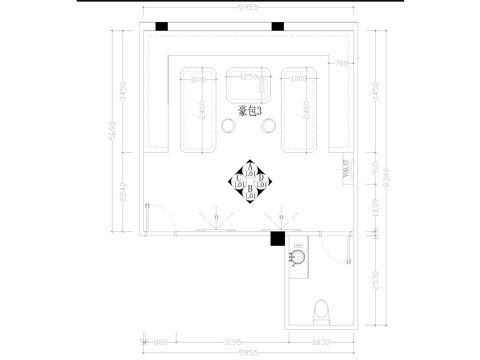  KTV包间施工图cad施工图 