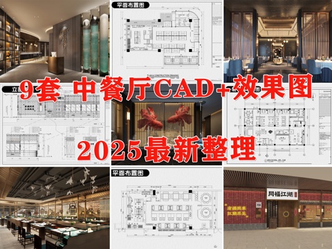  中餐厅 中式餐厅 饭店 中式餐饮空间 餐厅 酒楼cad施工图 