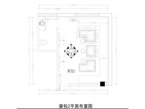  KTV中包间施工图cad施工图 