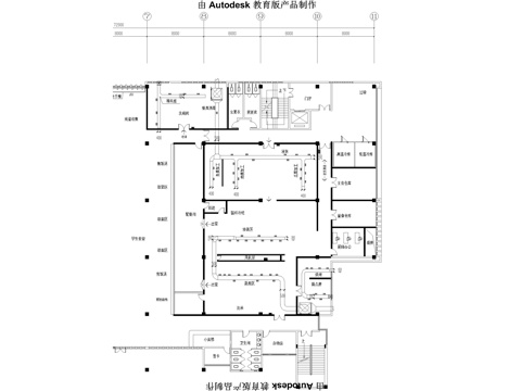  学校技校厨房施工图cad施工图 