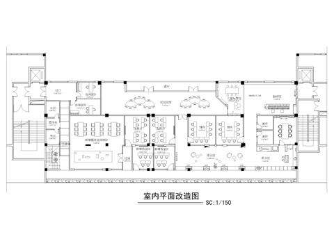  兒童教育培訓(xùn)中心平面方案cad施工圖 