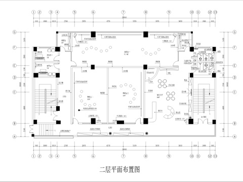  早教育兒教育平面方案cad施工圖 