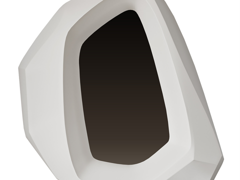  现代意式极简装饰镜子3d模型 