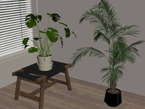  盆栽 盆景 绿植 植物su模型 