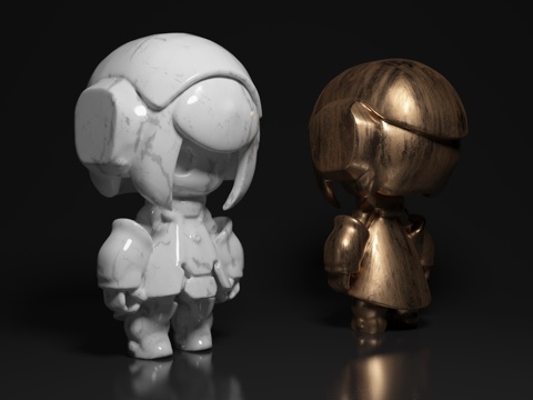  人形摆件 创意 雕塑 艺术装置 卡通造型 手办 玩具 摆件3d模型 