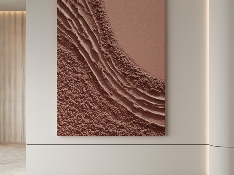  现代侘寂挂画3d模型 