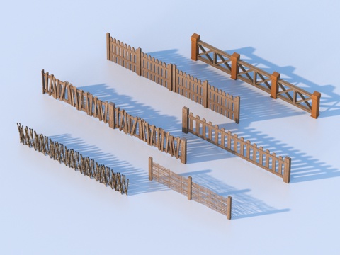  围栏 护栏 栏杆3d模型 