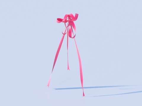  彩带 丝带 蝴蝶结 蝴蝶花 花朵造型3d模型 