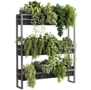  植物墙 绿植墙 盆栽绿植墙 景观绿植墙 户外景观墙 户外盆栽3d模型 