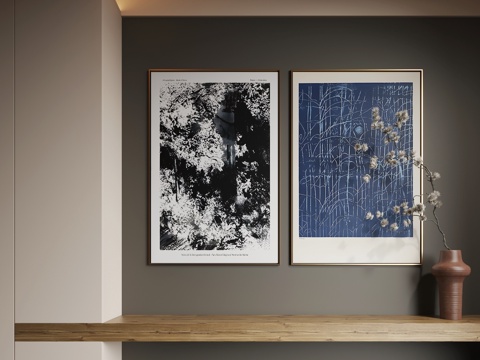  现代挂画 现代抽象挂画 现代组合画 现代意式挂画 现代轻奢挂3d模型 