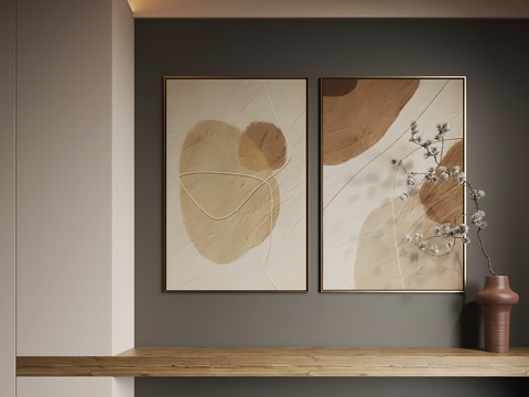  现代挂画 现代抽象挂画 现代组合画 现代意式挂画 现代轻奢挂3d模型 