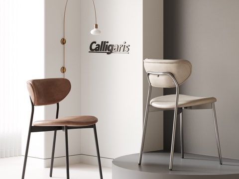  Calligaris 现代餐椅组合 单椅 椅子 书椅 化妆椅3d模型 