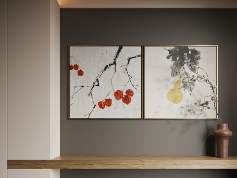  现代挂画 现代抽象挂画 现代组合画 现代意式挂画 现代轻奢挂3d模型 