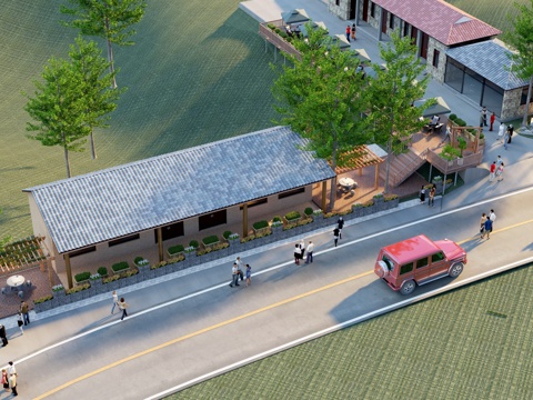  茶山鸟瞰3d模型 