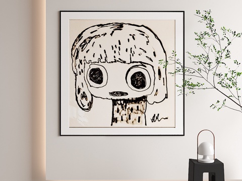  北欧装饰画3d模型 