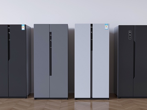  双开门智能冰箱3d模型 
