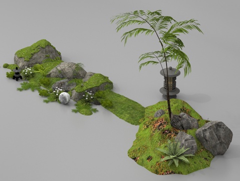  景观小品 庭院小品 植物造景su模型 