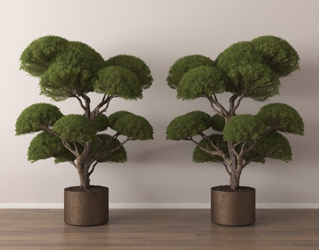  盆栽 盆景 绿植 植物su模型 