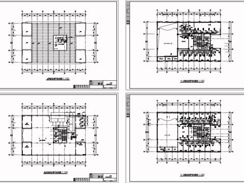  办公楼空调通风图cad施工图 