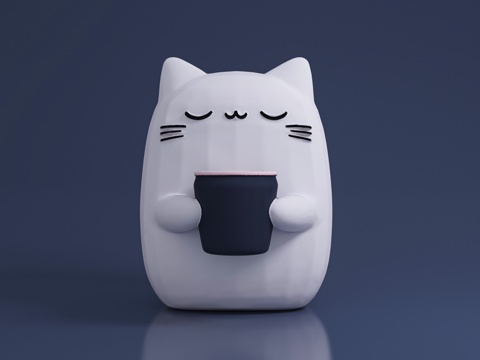  艺术摆件 创意 猫咪 装饰 手办 美陈 道具 氛围 场景 游3d模型 