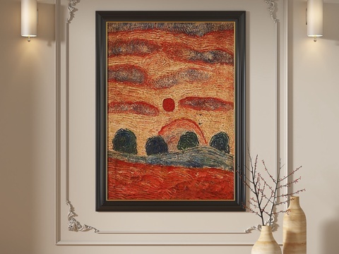 现代，复古，法式，抽象，油画，装饰画3d模型 