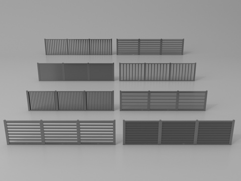  栅栏 护栏 围栏 栏杆3d模型 