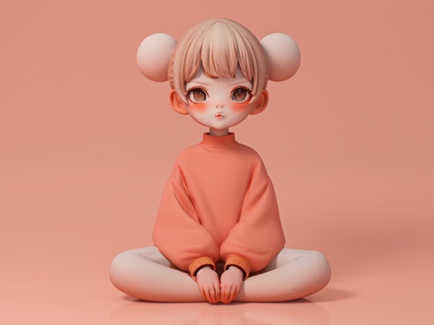  女孩 女人 女性 人物 卡通形象 动漫 玩具 美陈 手办 摆3d模型 