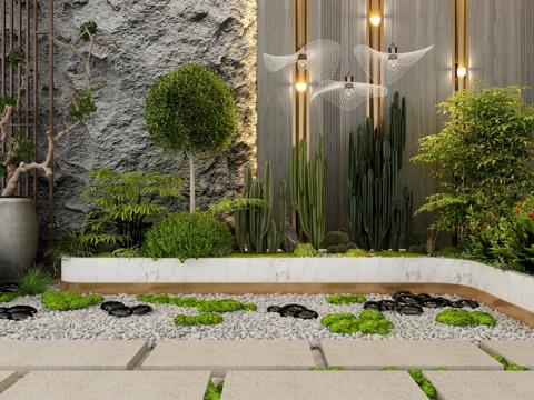  现代蕨类植物园艺花圃3d模型下载3d模型 