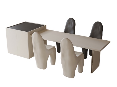  现代餐桌椅 餐椅 单椅3d模型 