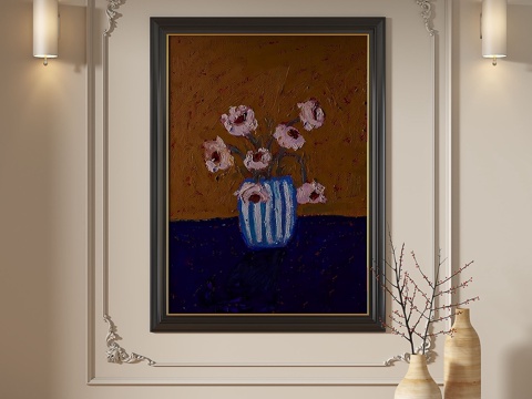  现代,复古,法式,抽象,油画,装饰画3d模型 
