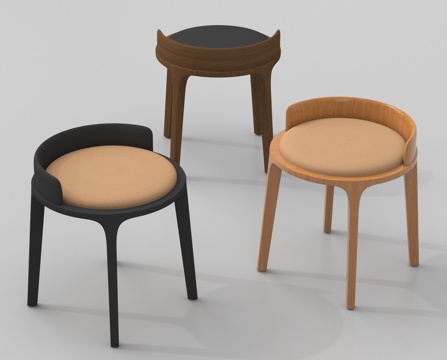 凳子 矮凳 圆凳 换鞋凳3d模型 
