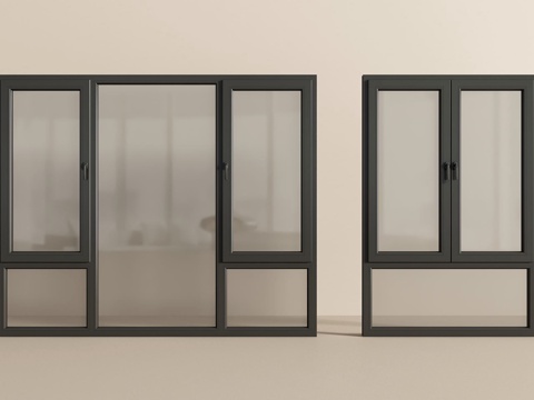  现代窗户3d模型 