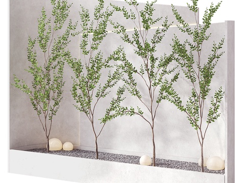  现代侘寂景观小品3d模型 