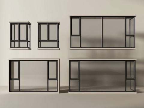  现代窗户3d模型 