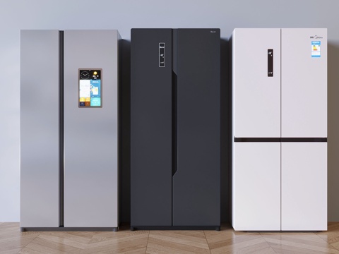  智能双开门冰箱 四开门冰箱冰柜3d模型 