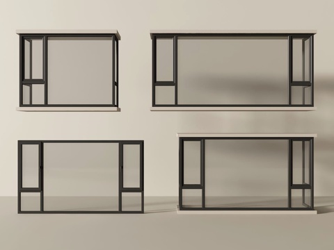  现代窗户3d模型 