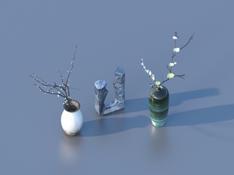  摆件 花瓶3d模型 