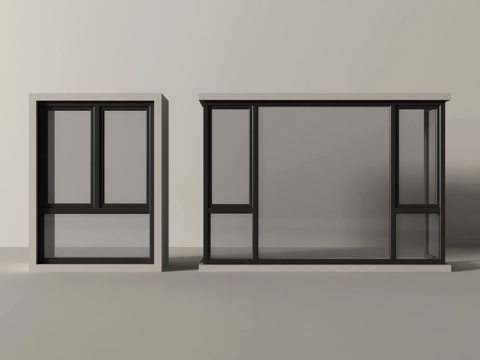  现代窗户3d模型 