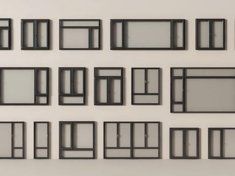  现代窗户3d模型 