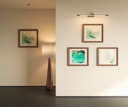  现代中古复古挂画3d模型 